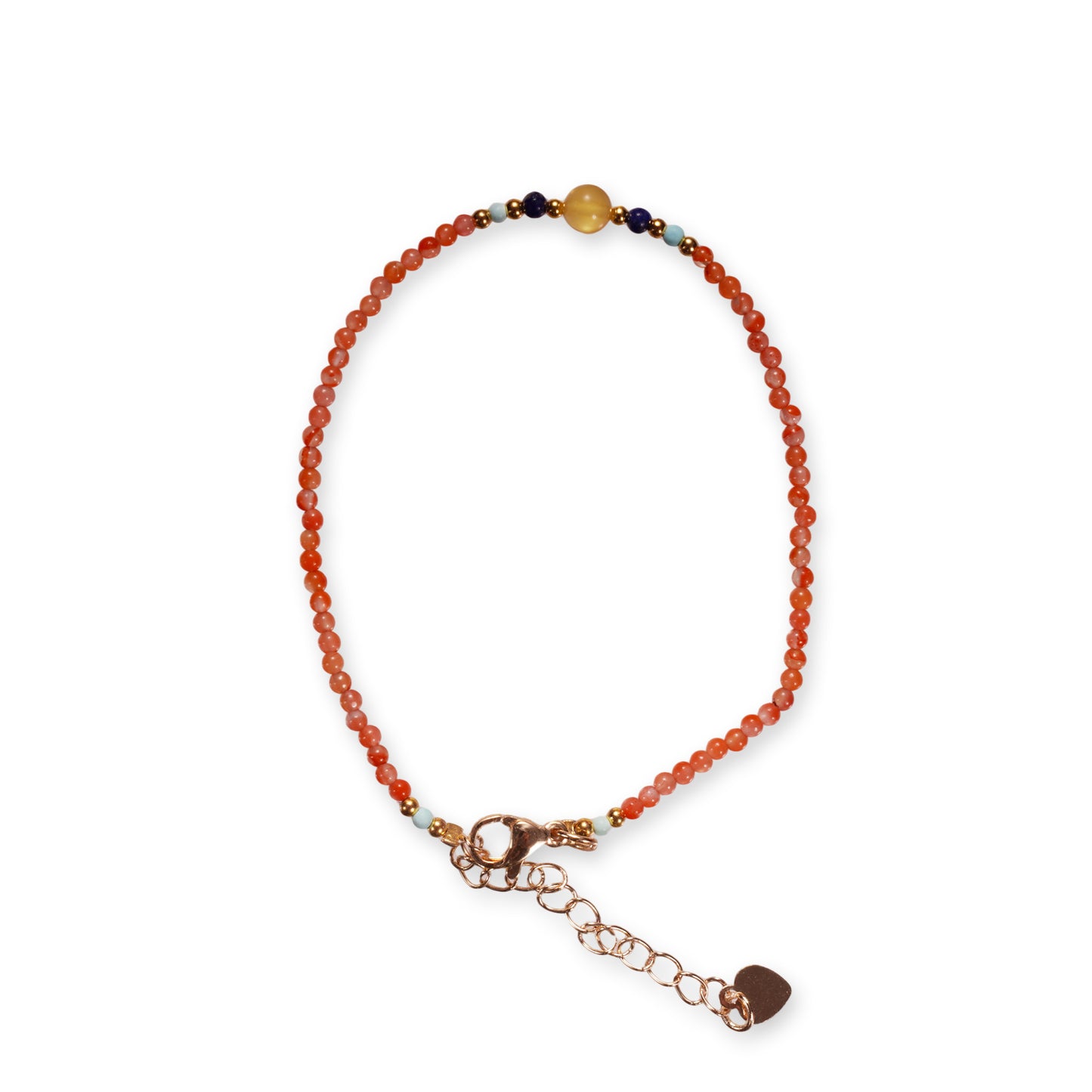 Ultra Fijne Nanhong Agaat Armband – Minimalistische Rode Edelsteen Armband met Verstelbare Sluiting
