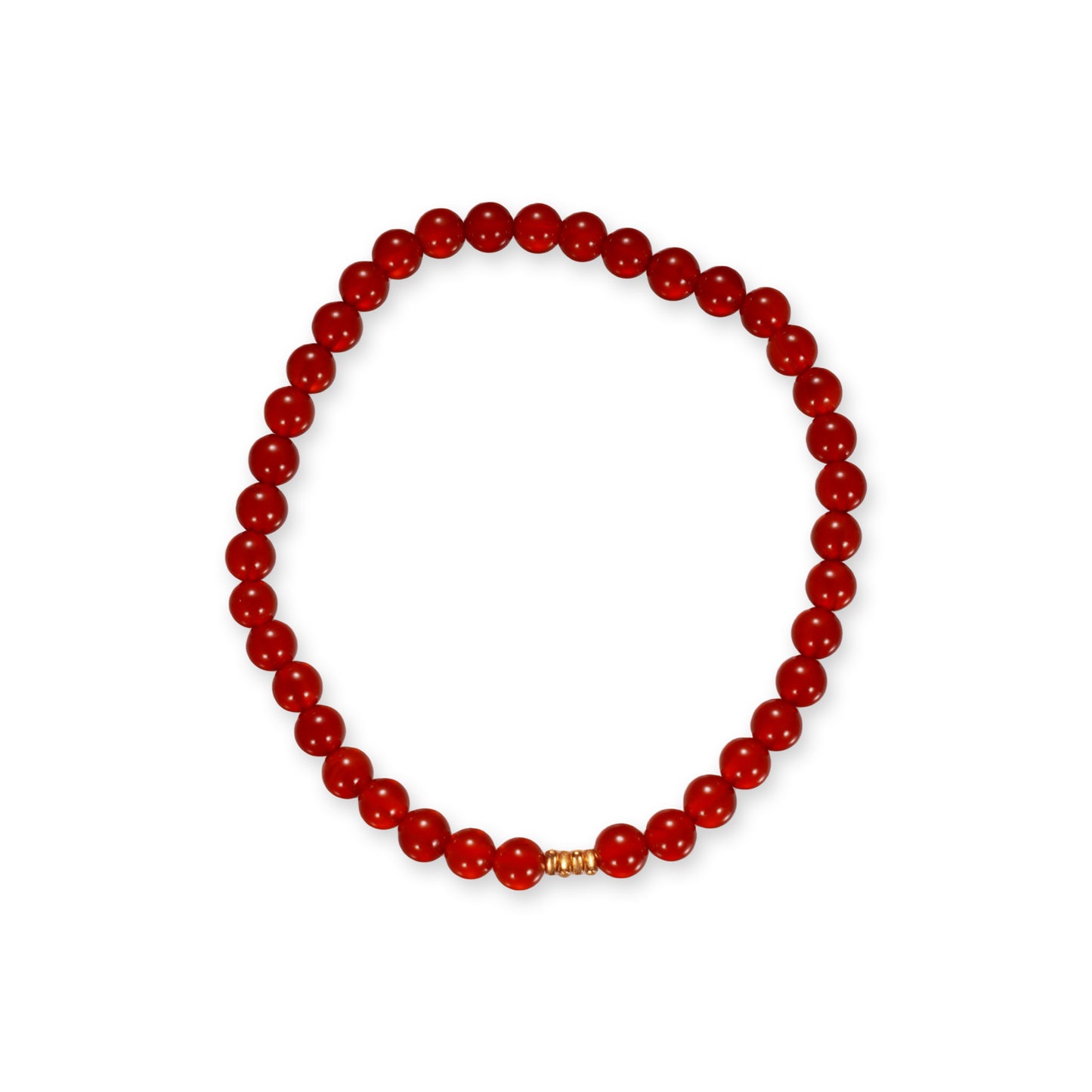 Rode Agaat Armband – Minimalistisch met Gouden Detail