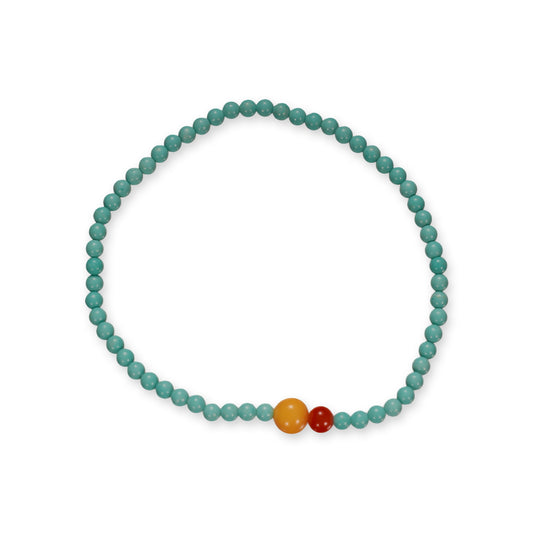 Turkoois Armband met Nanhong Agaat – Fijne Edelsteen in Frisse Kleuren