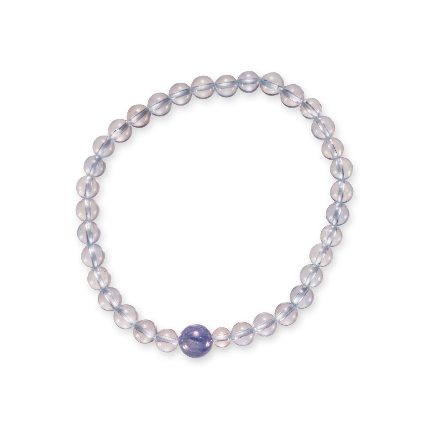 Kyaniet Armband – Blauwe Edelsteen met Subtiele Kristalglans