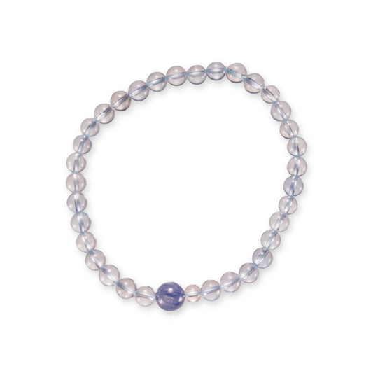 Kyaniet Armband – Blauwe Edelsteen met Subtiele Kristalglans