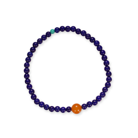 Lapis Lazuli Armband – Blauw met Nanhong Accent Steen