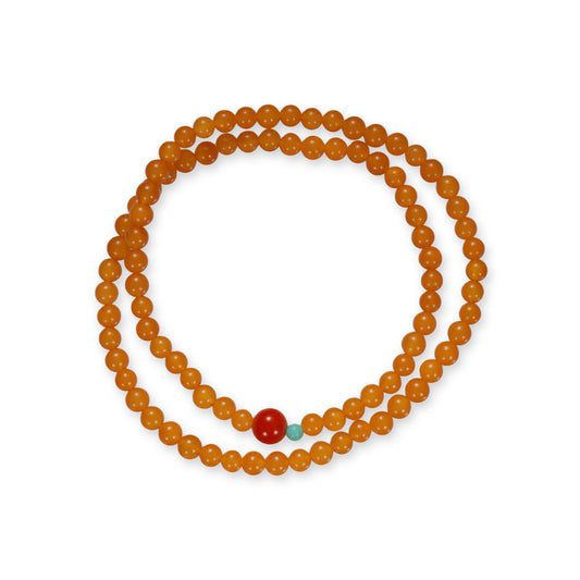 Nanhong Agaat Armband – Warme GeleTinten met Subtiel Accent