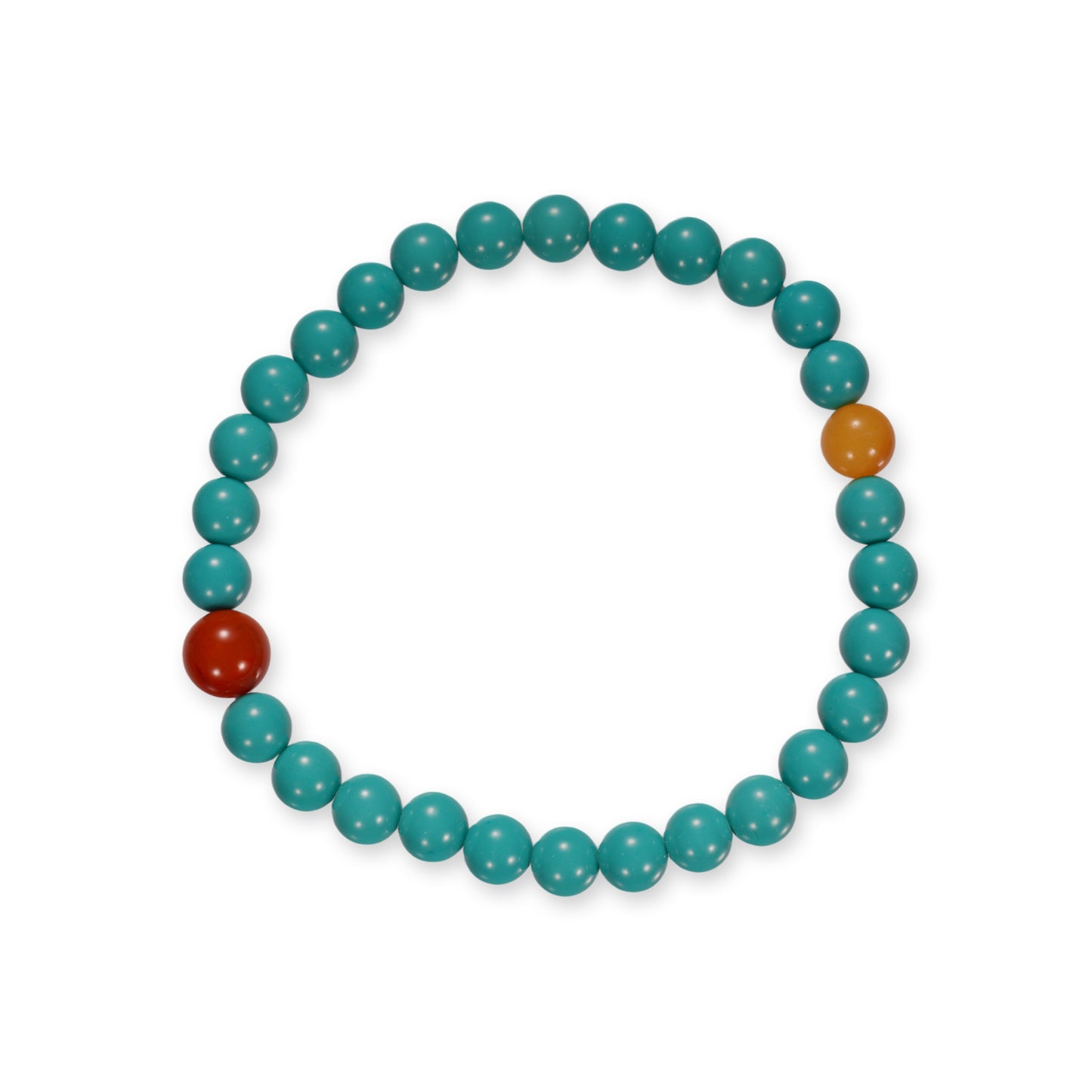 Turkuoise Armband – Frisse Edelsteen met Nanhong Agaat Accenten