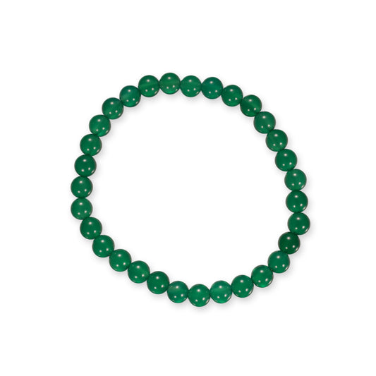 Groene Agaat Armband – Diepgroene Edelsteen Kralen