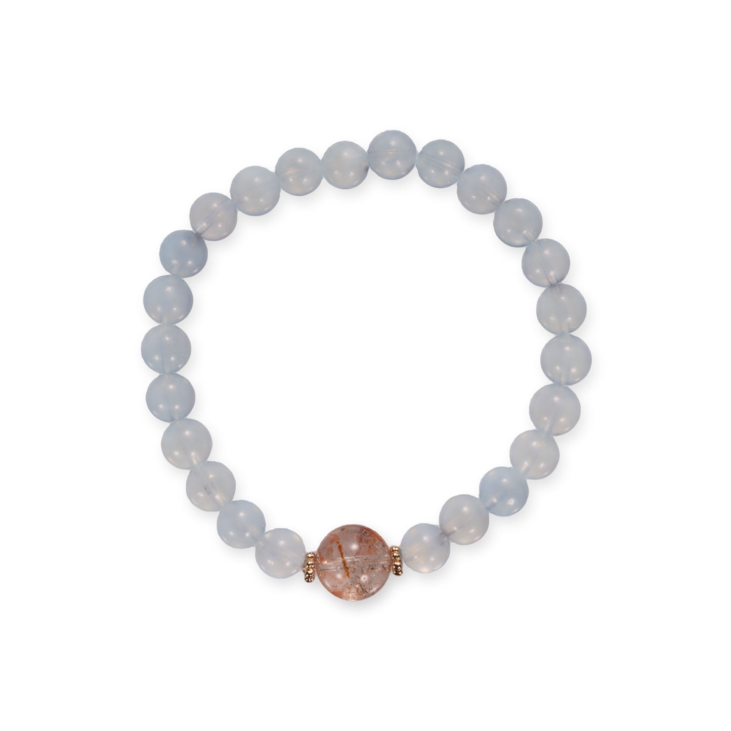 Aquamarijn & Super Seven Armband – Fris Contrast met Eyecatcher