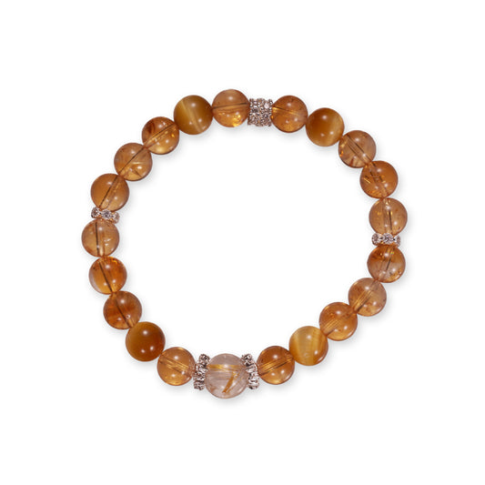 Citrien & Tijgeroog Armband – Warme Luxe Uitstraling