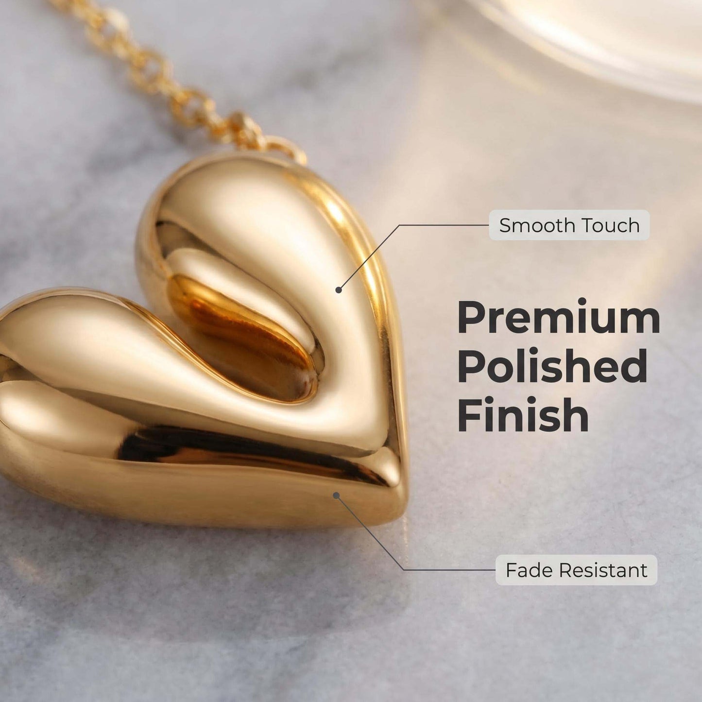 925 Sterling Zilveren Hart Sieradenset – Goud Vergulde Romantische Ketting & Oorbellen