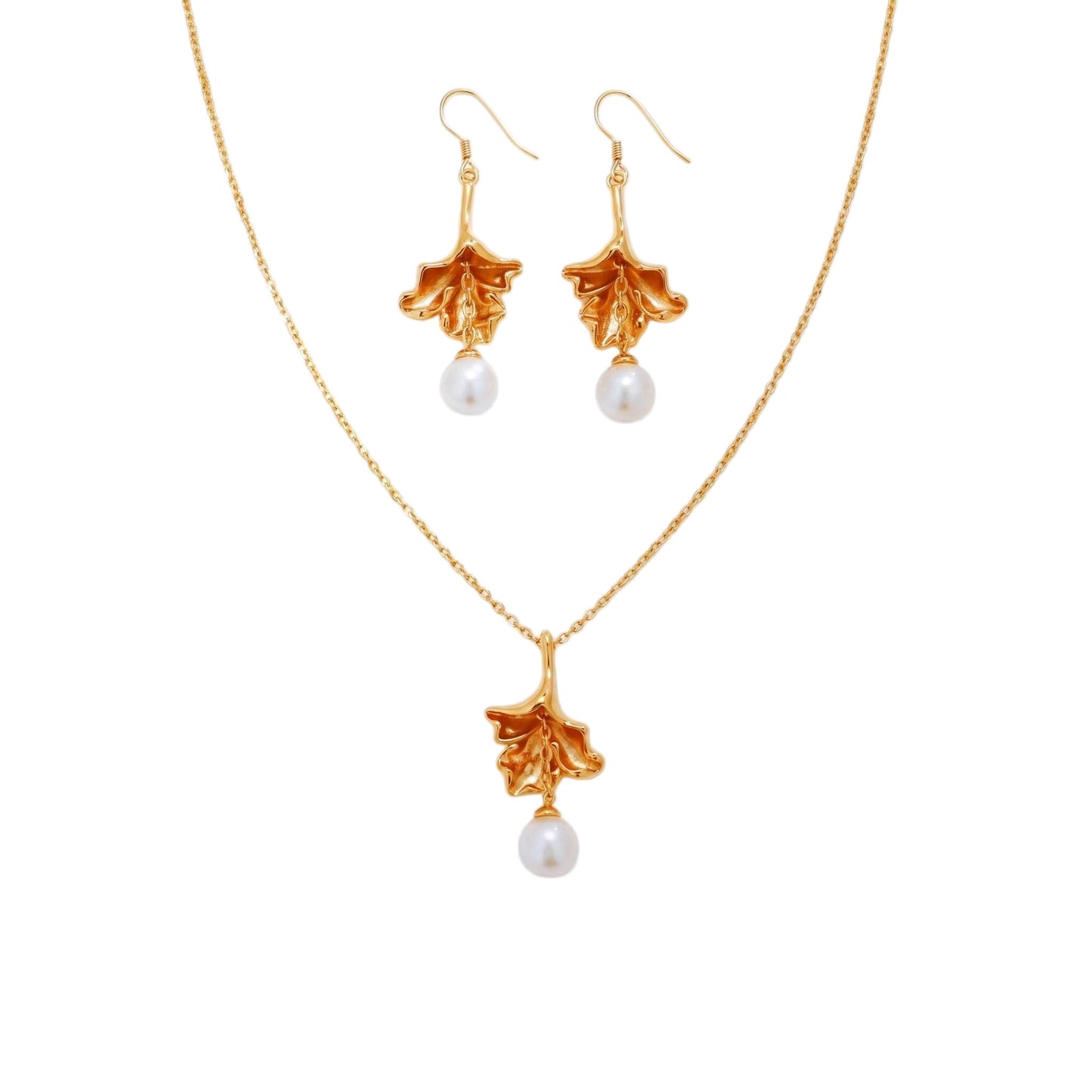 Amber Sieradenset – Warme Natuurlijke Steen 925 Zilveren Ketting en Oorbellen