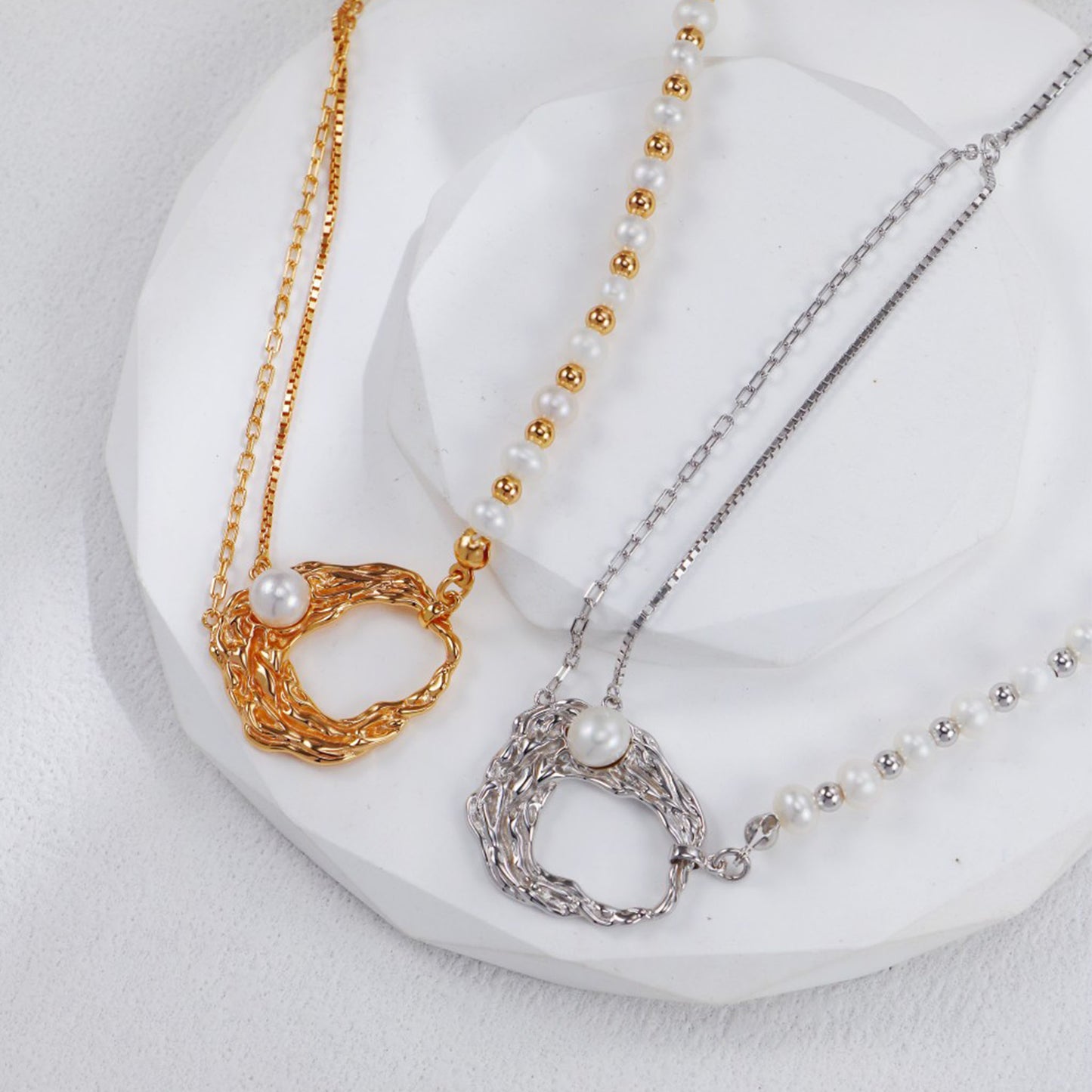 Golf Sieradenset – 925 Sterling Zilver Goud Vergulde Ketting en Oorbellen